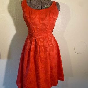 Worn Once Burnt Orange Floral Dress